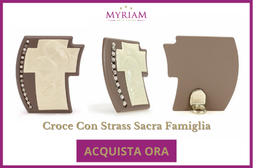 Croce Con Strass Sacra Famiglia